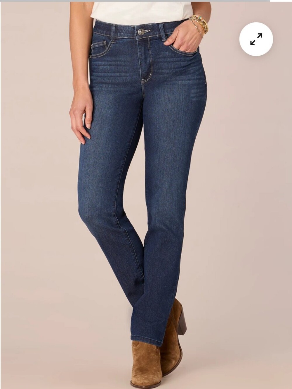 Democracy High Rise Straight Leg Jeans Indigo Blue Denim Size 12
